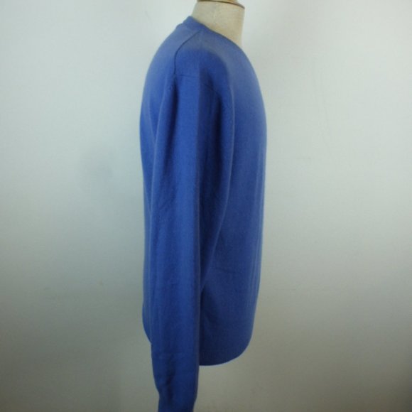 OLIVER PERRY blue v neck CASHMERE SWEATER M - Picture 4 of 5